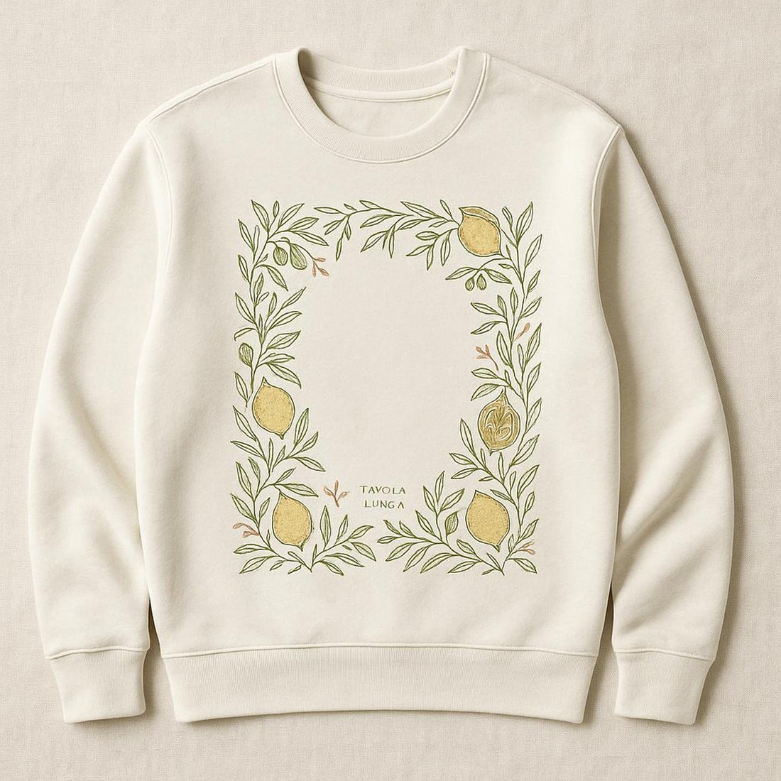 Tavola Lunga Sweatshirt: Mediterranean Top for Your Home