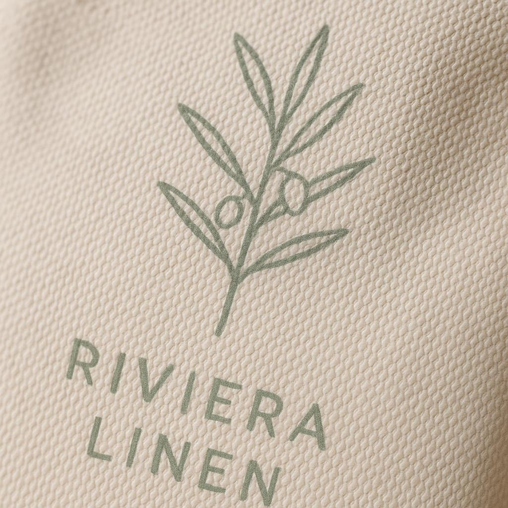 Close-up of the soft matte print showing the camp-collar shirt illustration and canvas weave texture