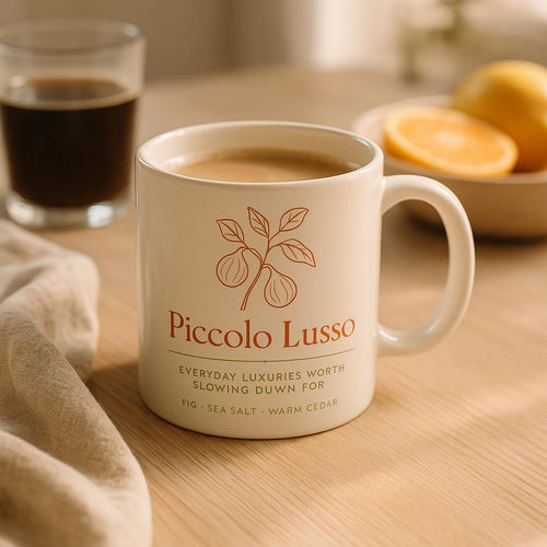 Mug held in two hands with steam rising during a slow morning