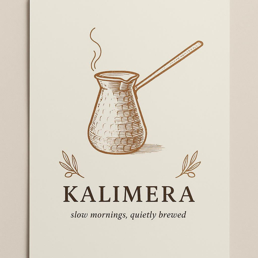 Flat lay of the premium matte poster showing crisp copper tones and clean margins