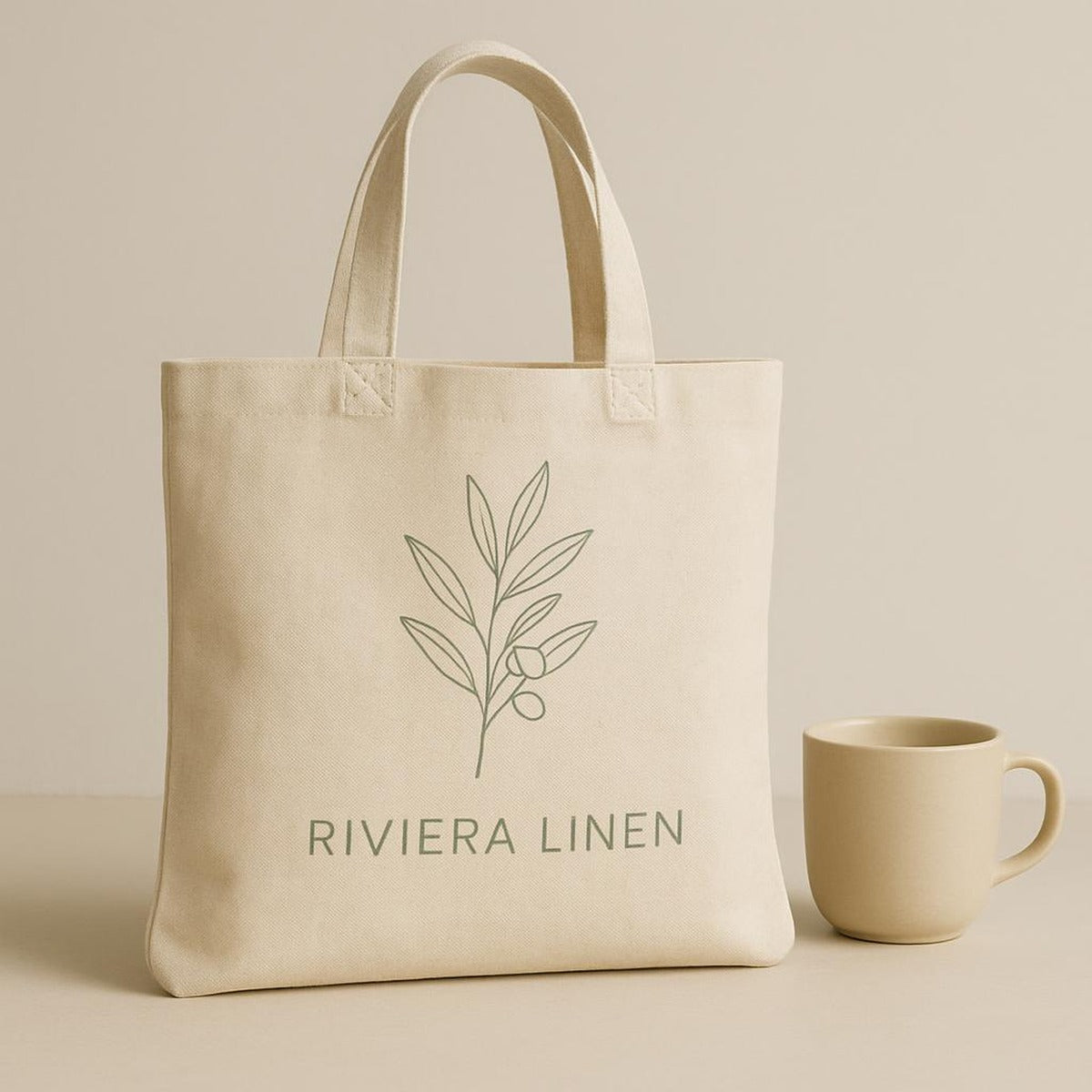 Tote bag held in hand to show generous size, filled with a rolled beach towel and book