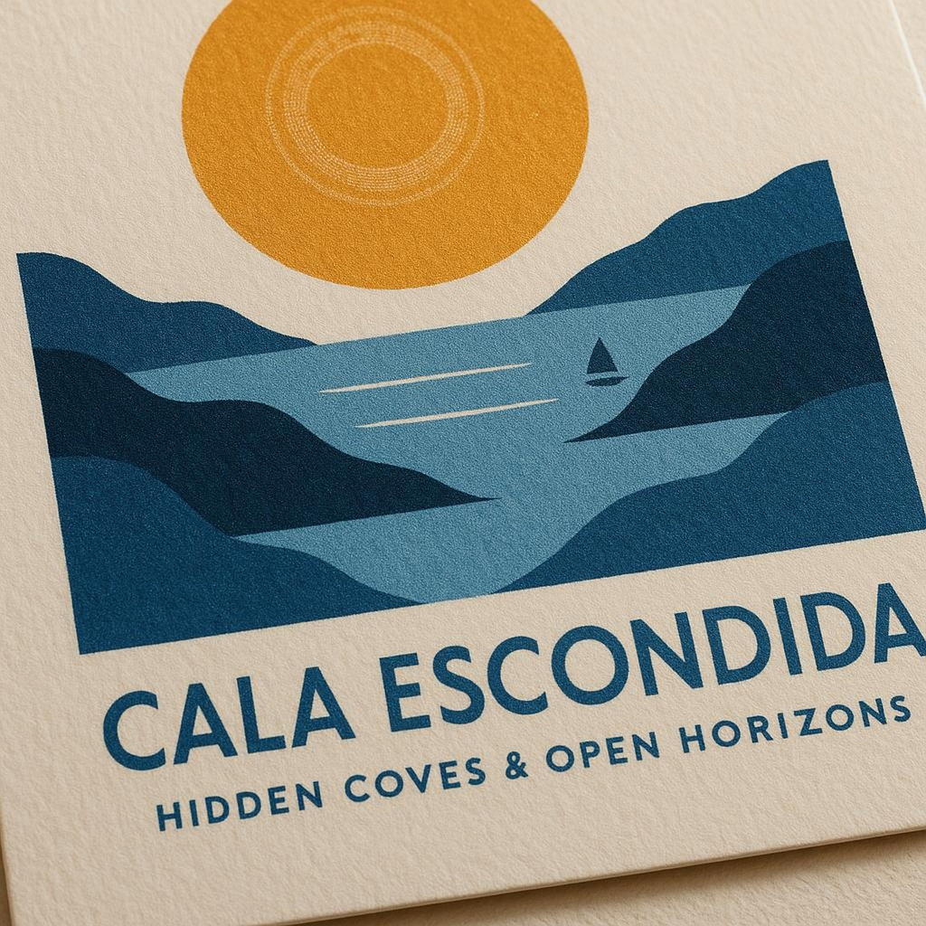 Close-up of the matte fine-art paper texture and warm sun motif with visible smooth low-glare surface
