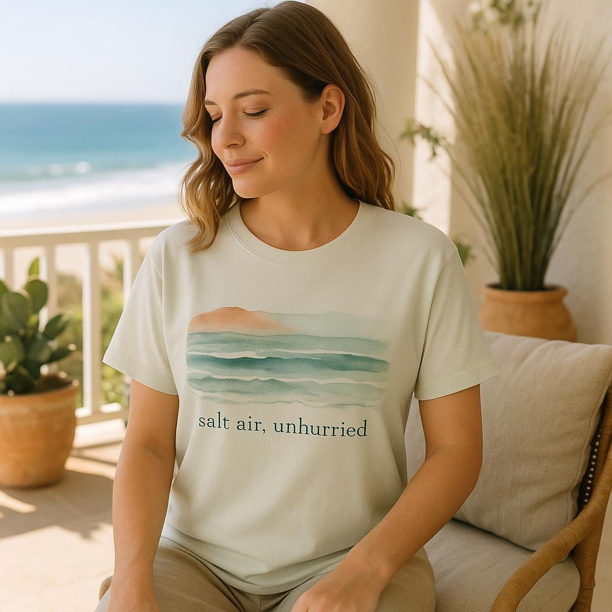 Back view of the relaxed-fit tee highlighting smooth mid-weight cotton drape