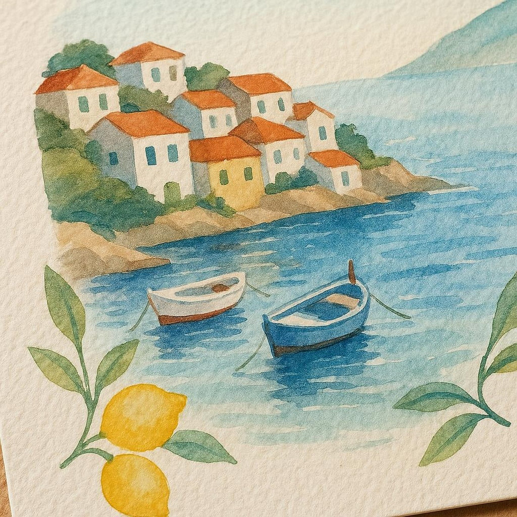 Close-up of the print showing the handwoven raffia texture and gentle sea-blue accents