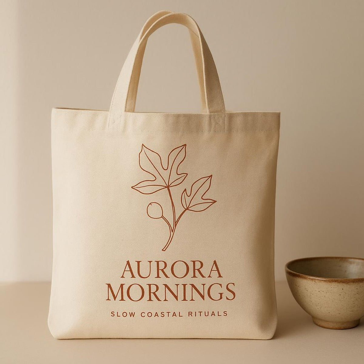 Tote bag held open to show its roomy interior and reinforced base gusset