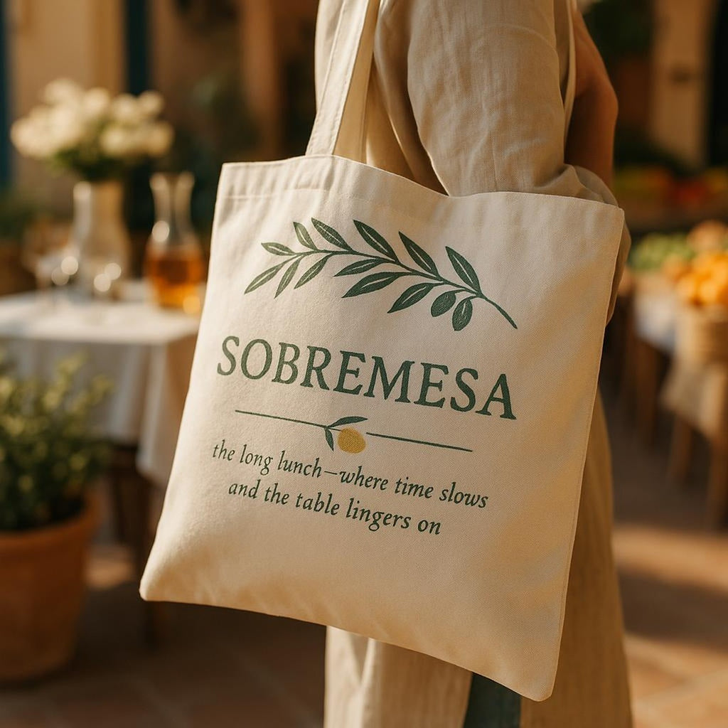 Scale image of the tote worn on the body to show generous everyday size