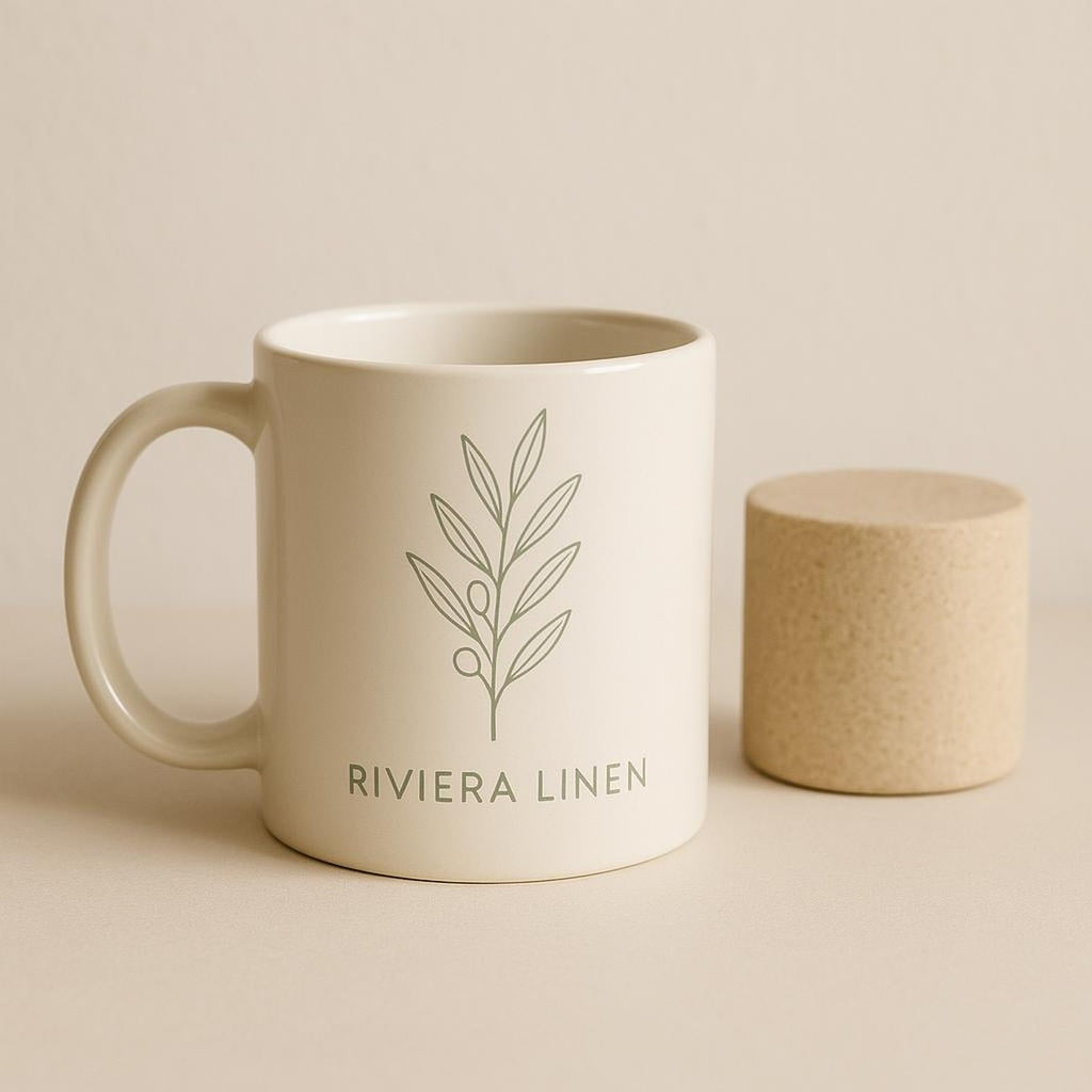 Hand holding the mug to show its comfortable C-shaped handle and size