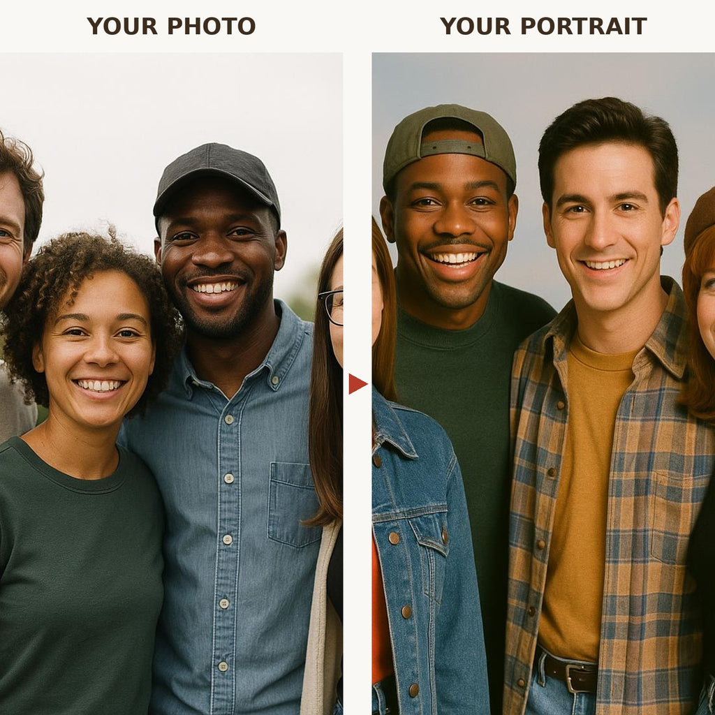 90s Sitcom Cast Portrait