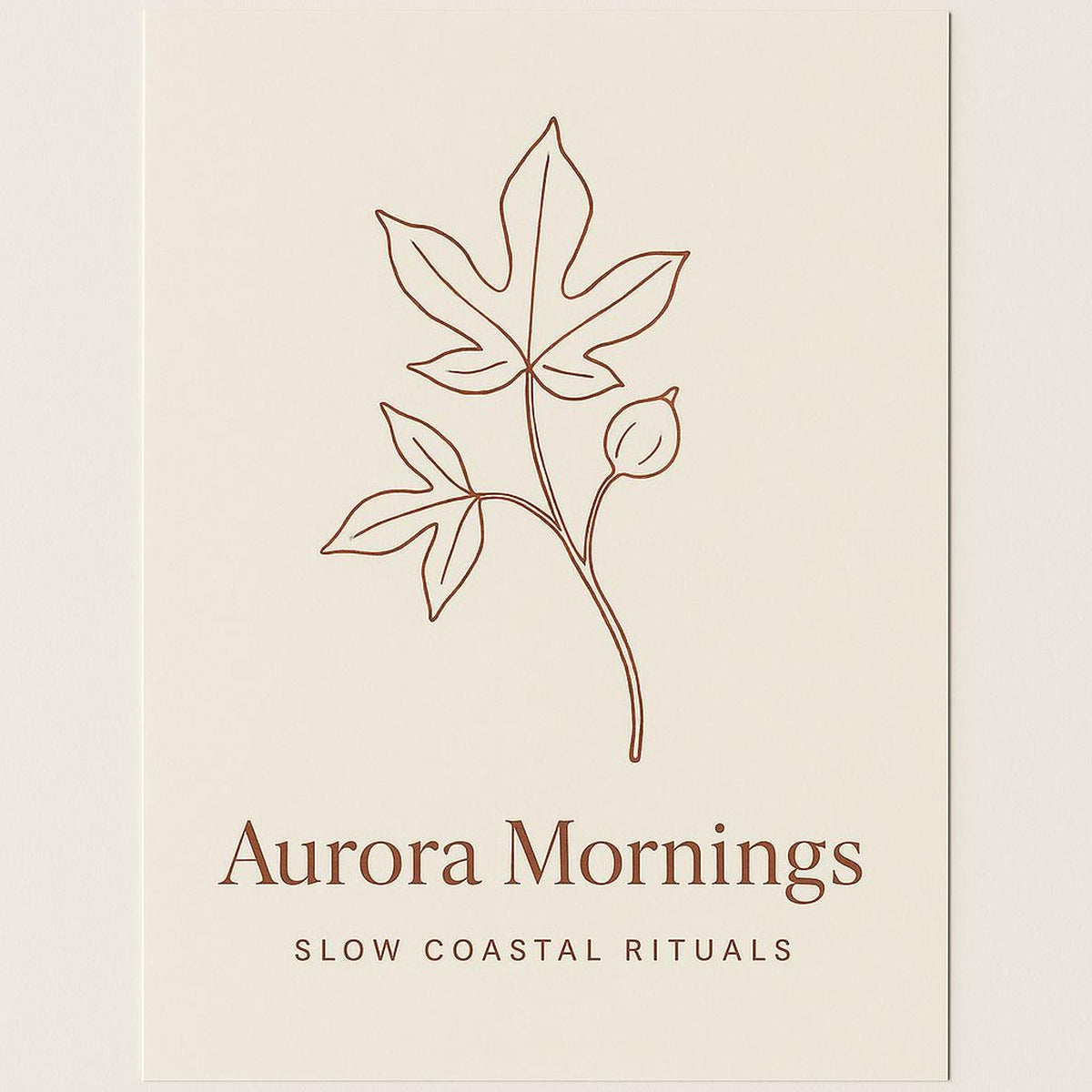 Premium poster showing two matte stoneware breakfast bowls in sun-washed terracotta and cream tones on a warm neutral background