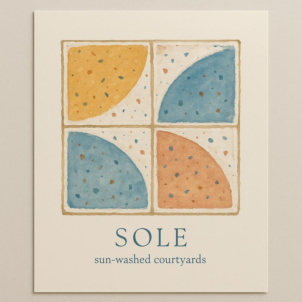 Poster shown in a natural wood frame leaning against a terracotta-toned wall for styling inspiration
