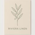 Premium poster of a muted linen camp-collar shirt illustration in sand and sage tones on a matte background