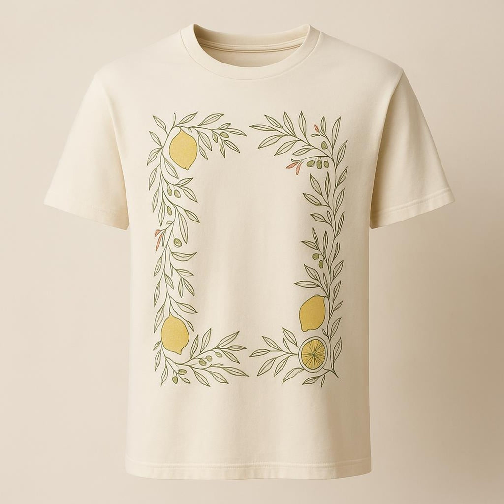 Back and neckline view of the unisex tee highlighting ribbed crew neck and soft cotton drape